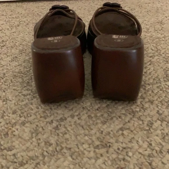Vtg 90s Route 66 brown platform Y2K strappy sandals sz 6 - Picture 5 of 7